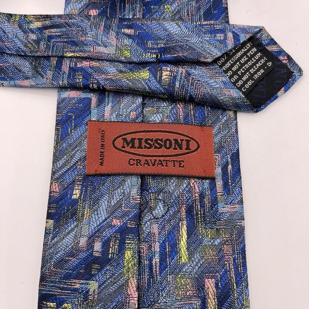 Missoni Cravatte Multicolor Geometric Silk Tie